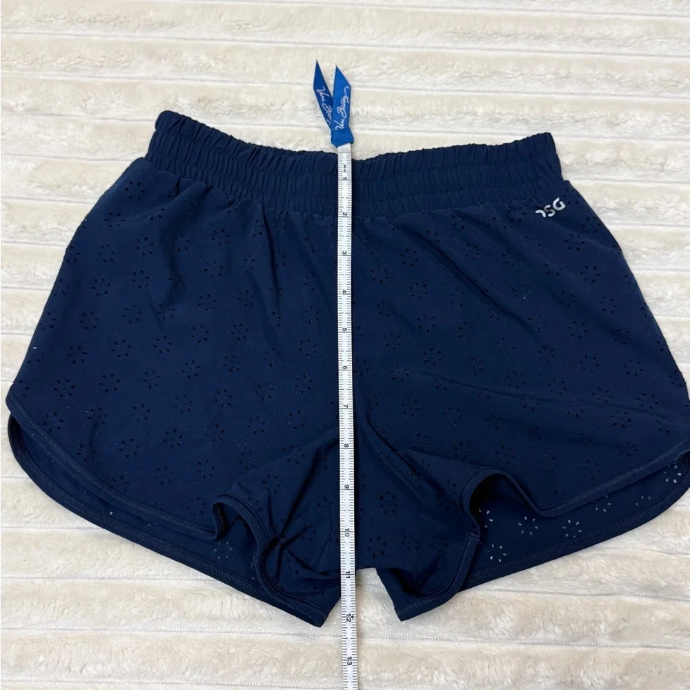 DSG: (2) Pair of Girls Athletic Shorts, Eyelet in Navy & Black, Size M (10-12)
